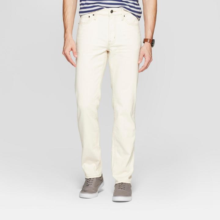 Men's 32 Slim Fit Jeans - Goodfellow & Co Natural White