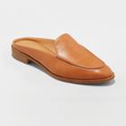 Women's Amber Wide Width Backless Loafers - Universal Thread Cognac (red) 6.5 W,