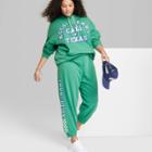 Women's Plus Size Ascot + Hart Cali + Texas Graphic Jogger Pants - Green