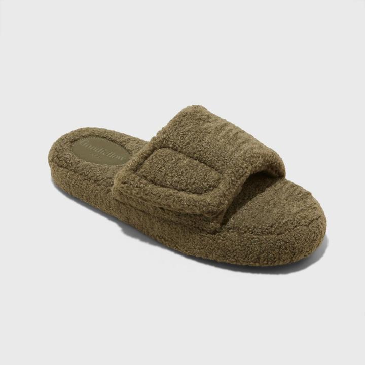 Men's Myles Adjustable Slide Slippers - Goodfellow & Co Olive Green