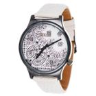 Van Sicklen Paisely Analog Wristwatch - White,