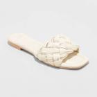Women's Carissa Slide Sandals - A New Day Off-white