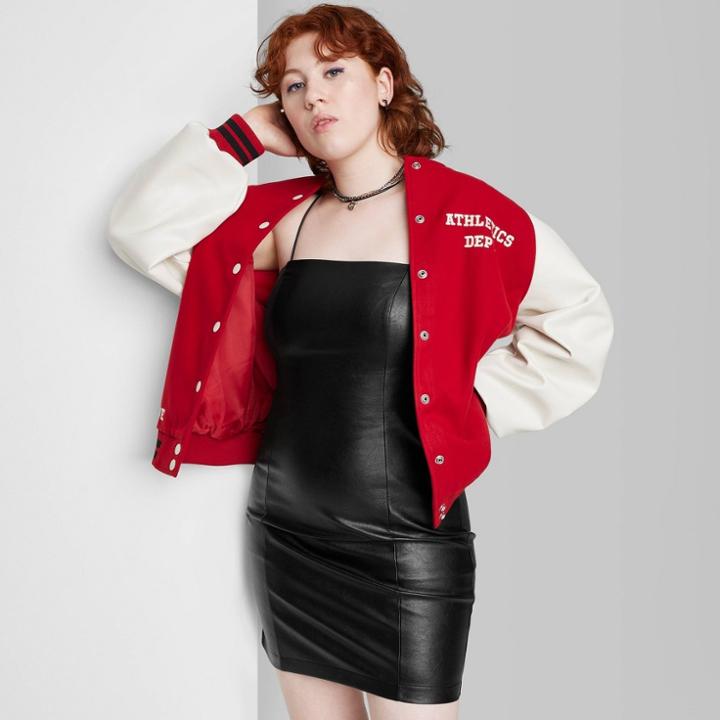 Women's Sleeveless Faux Leather Bodycon Dress - Wild Fable Black