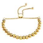 Target Women's Elya Adjustable Pull String Beaded Bracelet - Gold -
