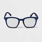 Men's Square Blue Light Filtering Reading Glasses - Goodfellow & Co Blue