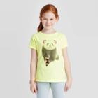 Petitegirls' Short Sleeve Flip Sequin T-shirt - Cat & Jack Lime Xs, Girl's, Yellow
