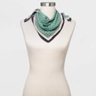 Women's Geo Print Scarf - A New Day Green