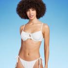 Women's Shirred Underwire Bikini Top - Wild Fable White
