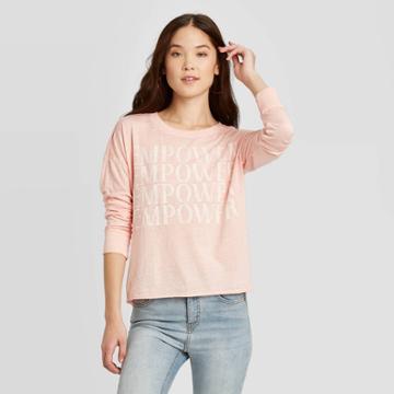 Doe. Women's Empower Long Sleeve T-shirt - Doe (juniors') - Peach Xs, Women's, Pink