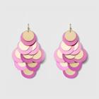 Coins And Discs Earrings - A New Day Gold/pink
