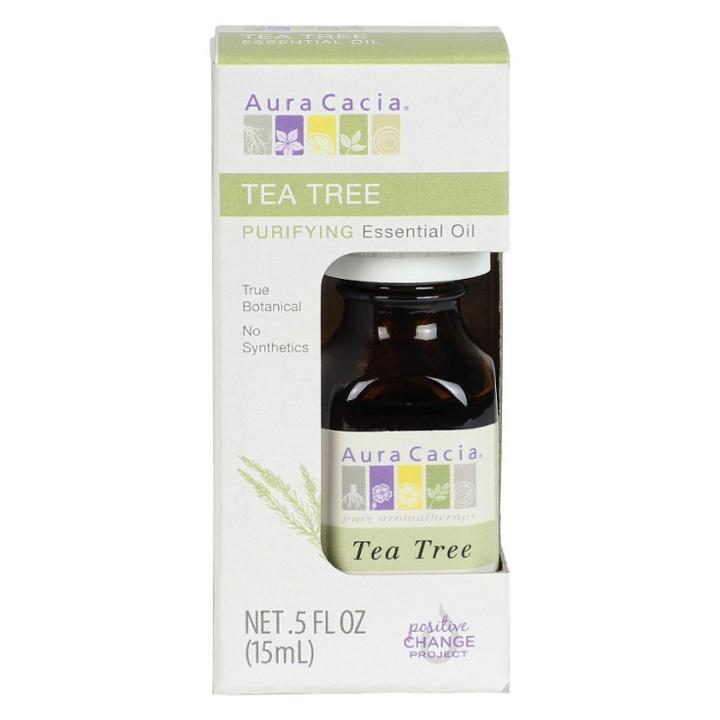 Aura Cacia Tea Tree Cleansing Essential Oil - 0.5 Oz, Clear