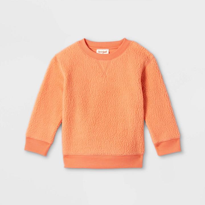 Toddler Fleece Pullover Sweatshirt - Cat & Jack Orange