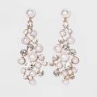 Pearl Crystal Chandelier Earrings - A New Day Gold