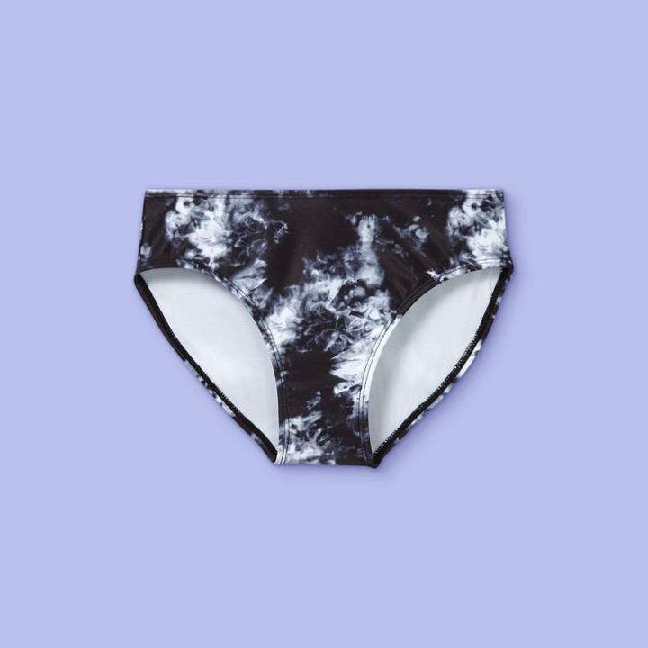 Girls' Maui Tie-dye Bikini Swim Bottom - More Than Magic Black