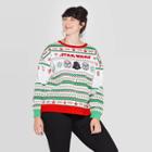 Women's Star Wars Christmas Plus Size Fleece Sweatshirt (juniors') - White