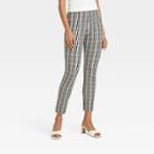 Women's High-rise Slim Fit Bi-stretch Ankle Pants - A New Day Blue