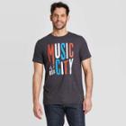 Men's Standard Fit Short Sleeve Music City Graphic Crew Neck T-shirt - Goodfellow & Co Gray S, Men's,