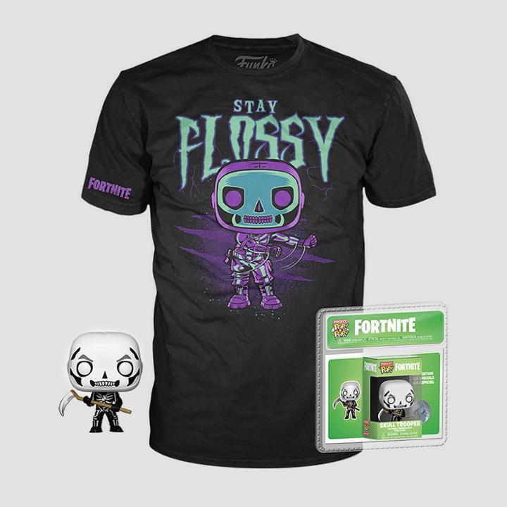 Kids' Funko Pop! Fortnite: Skull Trooper Short Sleeve T-shirt - Black Xl, Kids Unisex
