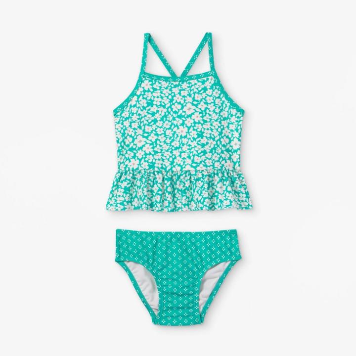 Toddler Girls' Floral Ruffle Tankini Set - Cat & Jack Green
