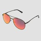All In Motion Men's Aviator Sunglasses With Mirrored Lenses - All In