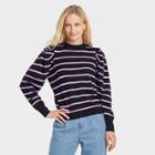 Women's Polka Dot Mock Turtleneck Pullover Sweater - Who What Wear Purple