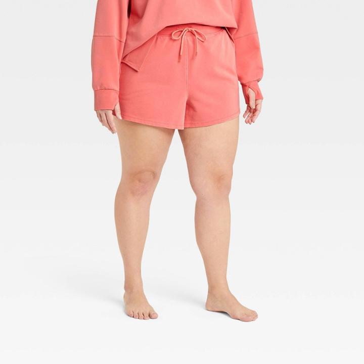 Women's Plus Size French Terry Shorts 3.5 - All In Motion Blush