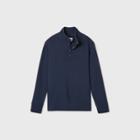 Men's Standard Fit 1/4 Snap Fleece Sweatshirt - Goodfellow & Co Blue