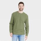 Men's Textured Long Sleeve T-shirt - Goodfellow & Co Green