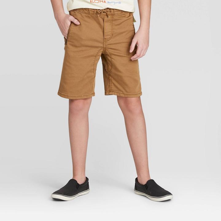 Boys' Zipper Jean Shorts - Art Class Khaki Xs, Boy's, Brown