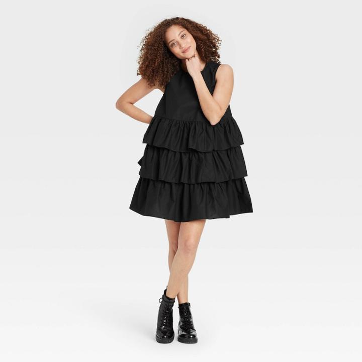 Women's Sleeveless Multi Tiered Dress - Who What Wear Black