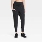 Women's High-waisted Ribbed Jogger Pants 25.5 - All In Motion Black