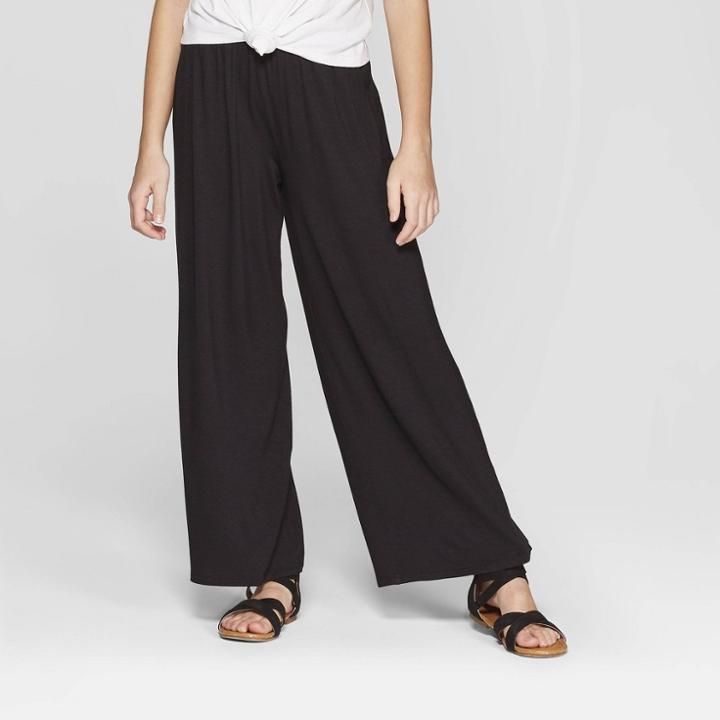 Girls' Knit Flare Pants - Art Class Black