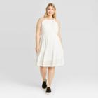 Women's Plus Size Sleeveless Tiered Dress - A New Day White 1x, Women's,