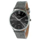 Peugeot Watches Peugeot Unisex Super Slim Case Wool Strap Watch - Gray,