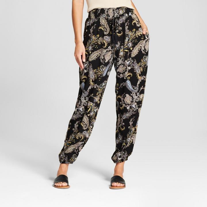 Women's Cuffed Hem Pants - Xhilaration Black