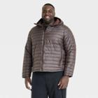 Men's Big Lightweight Puffer Jacket - All In Motion Brown