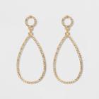 Sugarfix By Baublebar Micro Crystals Hoop Earrings - Clear, Girl's