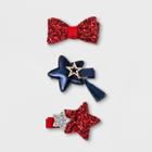 Girls' 3pk Bow/star Clips - Cat & Jack,