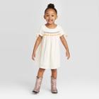 Toddler Girls' Embroidered Tassel Knit Dress - Art Class White 12m, Toddler Girl's