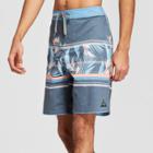 Trinity Collective Men's Striped 8.5 Veracruz Scallop Board Shorts - Trinity Navy