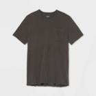 Men's Tall Standard Fit Pigment Dye Short Sleeve Crew Neck T-shirt - Goodfellow & Co Black