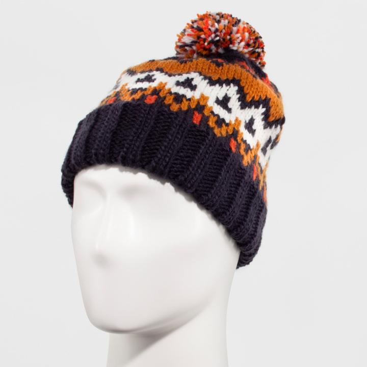 Men's Fleece Lined Intarsia Beanie - Goodfellow & Co Orange