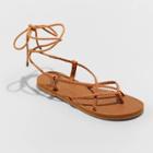 Women's Tegan Braided Lace-up Sandals - Universal Thread Cognac