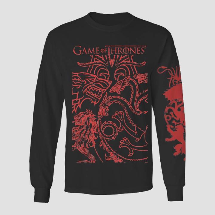 Men's Game Of Thrones Raglan Westeros Short Sleeve Graphic T-shirt Black
