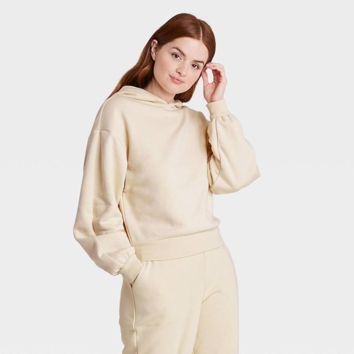 Women's French Terry Hooded Sweatshirt - Prologue Yellow