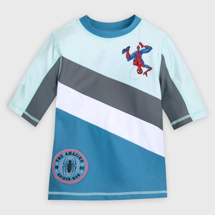 Boys' Disney Spider-man Rash Guard Swimsuit Top - 2 - Disney Store, One Color