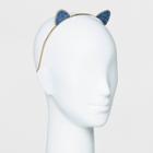 Metal Crunchy Glitter Cat Ears Headband - Wild Fable Gold