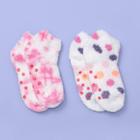 Girls' 2pk Cozy Slipper Socks - More Than Magic Pink