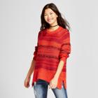 Women's Spacedye Pullover Sweater - Mossimo Supply Co. Orange