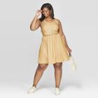 Women's Plus Size Sleeveless V-neck Knit Dress - Universal Thread Squash X, Yellow